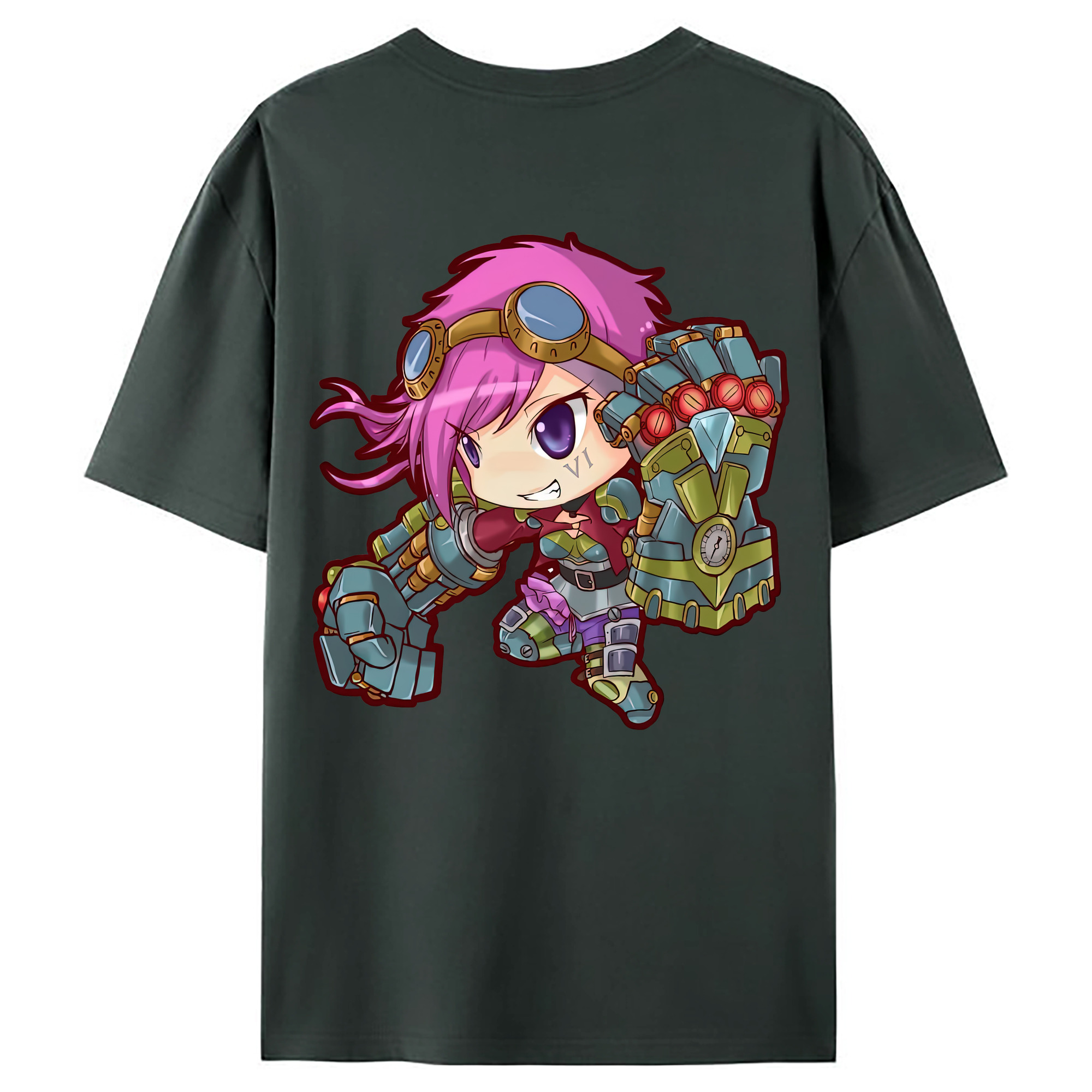 （画像用） リーグ・オブ・レジェンド League of Legends LOL 綿100％ メンズ半袖Tシャツ（バックプリント） 通気性